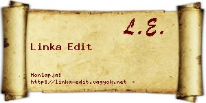 Linka Edit névjegykártya